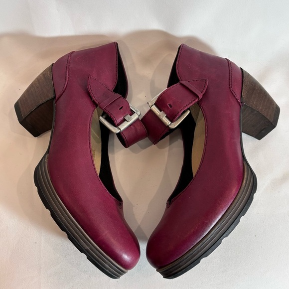 WOLKY Sz 39 Almond Toe Leather Mary Jane Style Heels Shoes - Picture 8 of 11